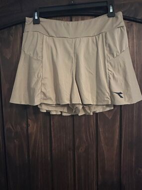 Women's Diadora beige Active Skort with Inner Shorts